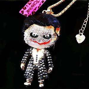 Betsey Johnson Joker Pendant Necklace